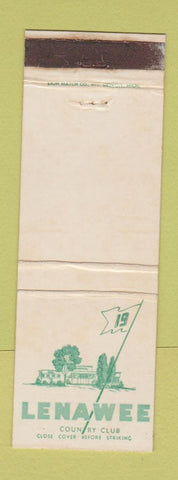 Matchbook Cover - Lenawee Country Club Adrian MI WEAR