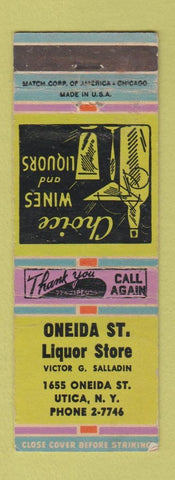 Matchbook Cover - Oneida Liquor Store Utica NY WEAR