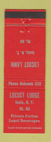 Matchbook Cover - Locust Lodge Ionia NY Locust Lawn