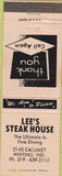 Matchbook Cover - Lee's Steak House Whiting IN