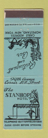 Matchbook Cover - Stanhope Hotel Hopestand NY
