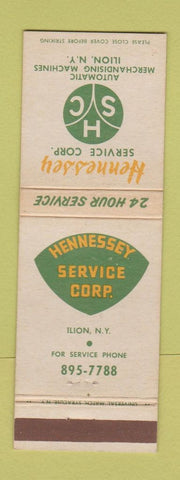 Matchbook Cover - Hennessey Service Corp Ilion NY Merchandising Machines