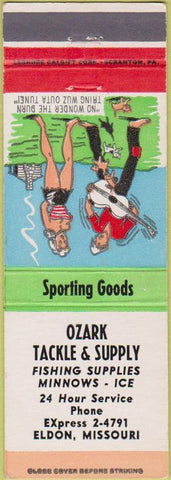 Matchbook Cover - Ozark Tackle Supply fishing Eldon MO hillbilly