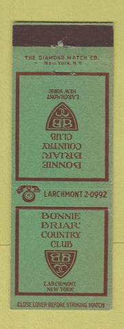 Matchbook Cover - Bonnie Briar Country Club Larchmont NY