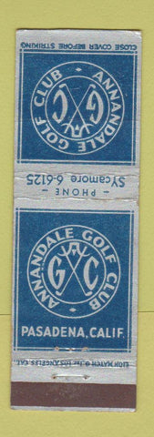 Matchbook Cover - Annandale Golf Club Pasadena CA