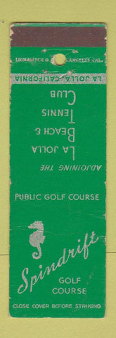 Matchbook Cover - Spindrift Golf Course La Jolla CA WEAR