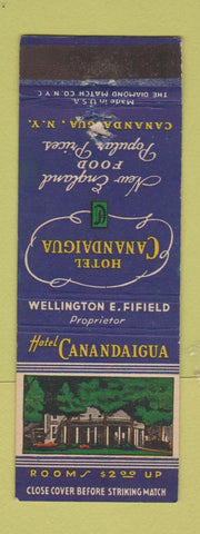 Matchbook Cover - Hotel Canandaigua NY