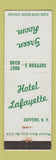 Matchbook Cover - Hotel Lafayette Green Room Suffern NY