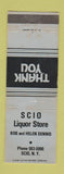 Matchbook Cover - Scio Liquor Store NY WEAR