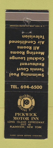 Matchbook Cover - Pickwick Motor Inn Plainview NY WEAR
