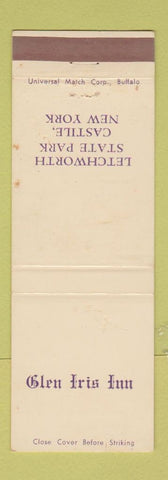 Matchbook Cover - Glen Iris Inn Castile NY