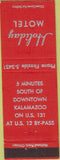 Matchbook Cover - Holiday Motel Kalamazoo MI
