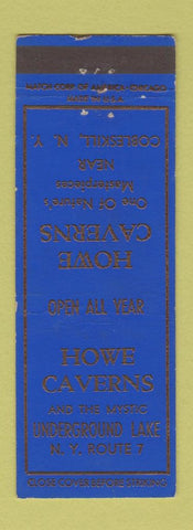 Matchbook Cover - Howe Caverns Cobleskill NY