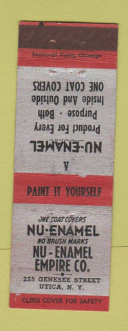 Matchbook Cover - Ne Enamel Paints Utica NY