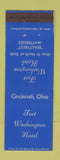 Matchbook Cover - Fort Washington Hotel Cincinnati OH