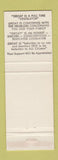 Matchbook Cover - Gus Groat State Representative Election Battle Creek MI