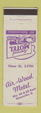 Matchbook Cover - Air Wood Motel Zanesville OH