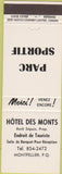 Matchbook Cover - Hotel Des Monts Montpellier PQ