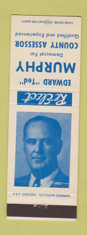 Matchbook Cover - Edward Ted Murphy County Assessor