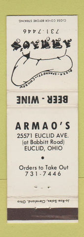 Matchbook Cover - Armao's Restaurant Euclid OH WEAR