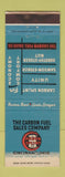 Matchbook Cover - Carbon Fuel Sales Cincinnati OH