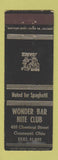 Matchbook Cover - Wonder Bar Nite Club Conneaut OH WEAR