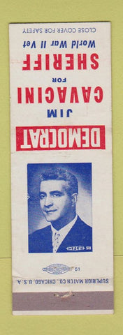 Matchbook Cover - Jim Cavacini Sheriff Election