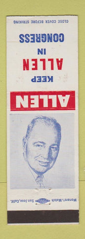 Matchbook Cover - Election Allen Congress
