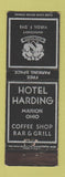 Matchbook Cover - Hotel Harding Marion OH