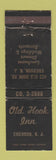 Matchbook Cover - Old Hook Inn Emerson NJ WEAR