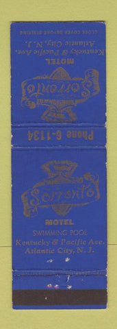 Matchbook Cover - Sorrento Motel Atlantic City NJ