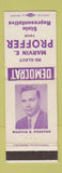 Matchbook Cover - Marvin E Proffer State Rep Cape Girardeau MO