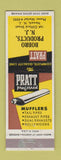 Matchbook Cover - Pratt Mufflers Bobro Products Newark NJ