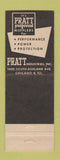 Matchbook Cover - Pratt Mufflers Bobro Products Newark NJ