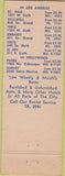 Matchbook Cover - Consolidated Hotels Los Angeles CA