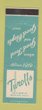 Matchbook Cover - Turoffs Marion OH restaurant