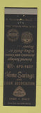 Matchbook Cover - Home Savings and Loan Kent OH