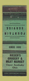 Matchbook Cover - Rieser's Grocery Meat Market Upper Sandusky OH