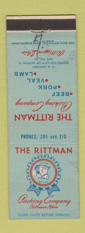 Matchbook Cover - Rittman Meat Packing Rittman OH WEAR