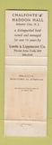 Matchbook Cover - Chalfonte Haddon Hall Atlantic City NJ
