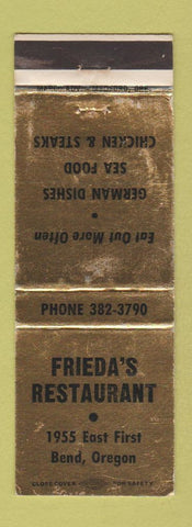 Matchbook Cover - Frieda's Restaurant Bend OR WEAR