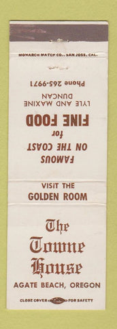 Matchbook Cover - The Towne House Agate Beach OR
