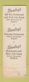 Matchbook Cover - Stanley's Restaurants Eugene Medford OR