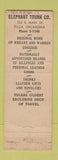 Matchbook Cover - Elephant Trunk Company Luggage Tulsa OK
