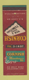 Matchbook Cover - Cornish Furniture Oklahoma City OK