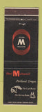 Matchbook Cover - Hotel Multnomah Portland OR
