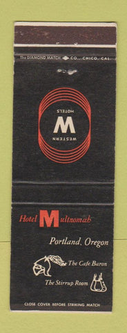 Matchbook Cover - Hotel Multnomah Portland OR