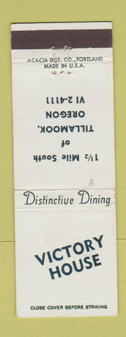 Matchbook Cover - Victory House Tillamook OR