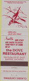 Matchbook Cover - The Dove Restaurant Barrie ON