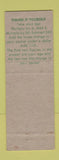 Matchbook Cover - Dan D Motel Perry OK